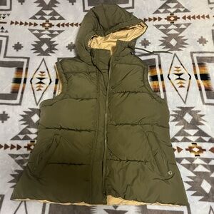 Olive Green Women's Puffer Vest